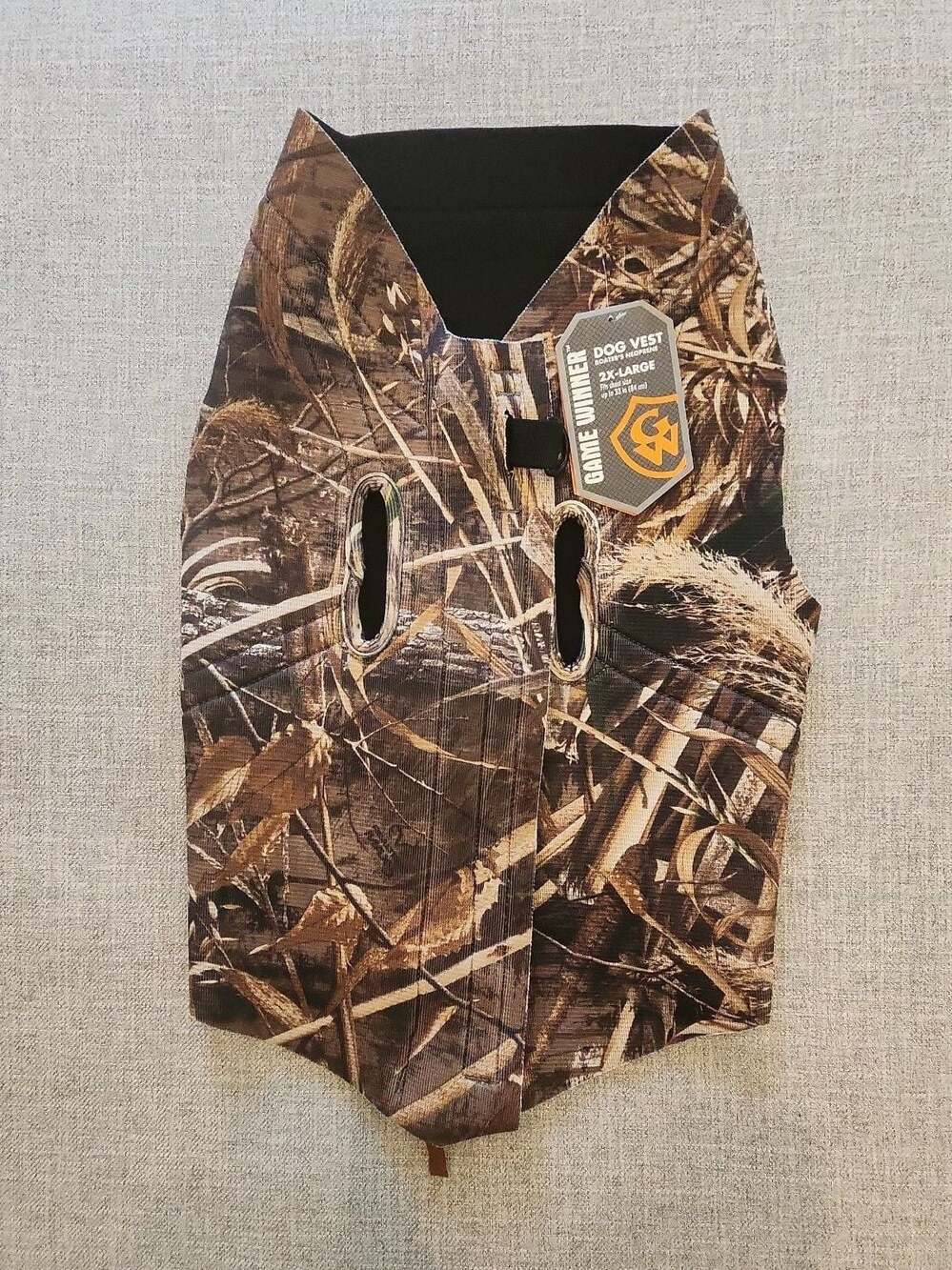Game Winner Boater's Neoprene Dog Vest Realtree Max-5 2X-Large